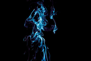 Smoke on a black background. Abstraction.