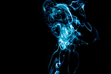 Smoke on a black background. Abstraction.