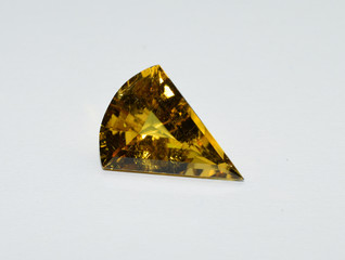 Yellow Tourmaline facet cut gemstone