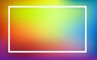 Fototapeta premium Border template with rainbow background