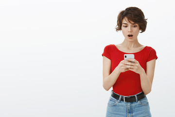How could you post this picture. Shocked insulted concerned young girlfriend found photo ex...