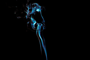 Smoke on a black background. Abstraction.