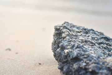 Stone foreground on the beach