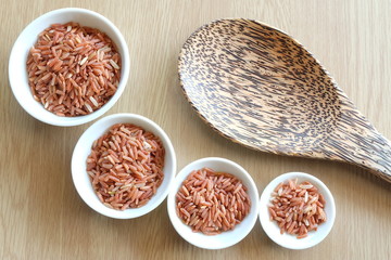 red rice with organic concept