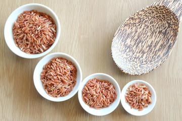 red rice with organic concept
