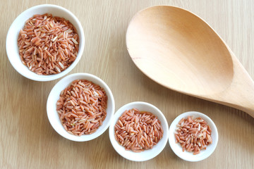 red rice with organic concept