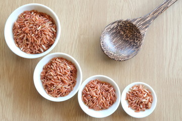 red rice with organic concept