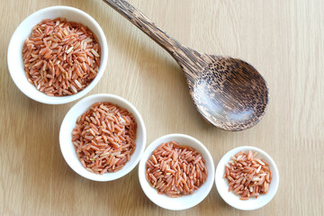 red rice with organic concept