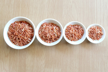red rice with organic concept