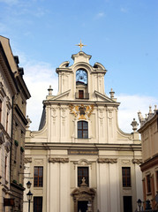 Fototapeta na wymiar old church in center of old city Krakow