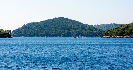 Naklejka premium Croatia sailing boat trip.