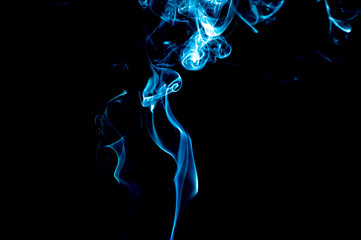 Smoke on a black background. Abstraction.