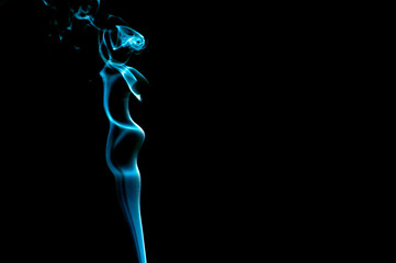 Obraz premium Smoke on a black background. Abstraction.