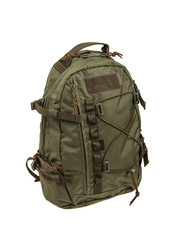 Naklejka premium Rucksack isolated on white background. Military backpack isolated on white. Travel bag.