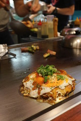 Japanese food, tokyo japan, ginza tour, Okonomiyaki