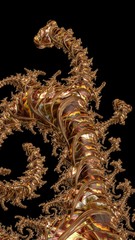 Artfully 3D rendering fractal, fanciful abstract illustration and colorful designed pattern