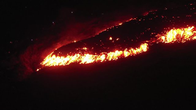 Le piton de la Fournaise - &eacute;ruption 25 octobre 2019