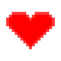 Obraz premium pixel art heart. love and valentine