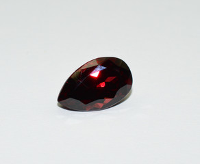 Red Garnet facet cut gemstone