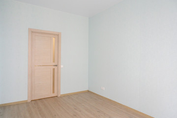 Russia, Moscow- June 10, 2019: interior room apartment. standard repair decoration in hostel. room doors, repair