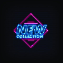 New Collection Neon Signs Style Text Vector