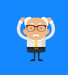 Old Boss Businessman - Worried