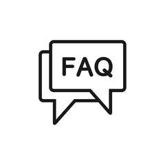 Fototapeta premium Faq vector icon, help symbol. Modern, simple flat vector illustration