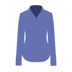 Blouse blue realistic vector illustration isolated