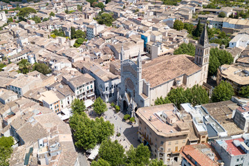 The building of the Catholic Church in Soller in Mallorca