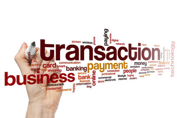 Transaction word cloud