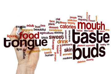 Taste buds word cloud