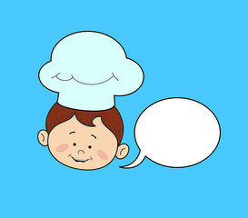 Kitchen Character Chef - with Speech Bubble