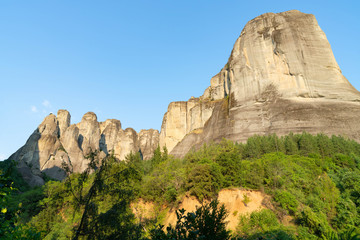 Imposing large rocks at Meteora