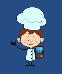 Kitchen Character Chef - Presenting a Calculator