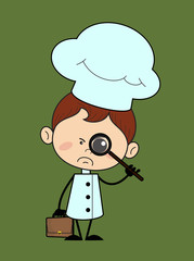 Kitchen Character Chef - Watching with Magnifier
