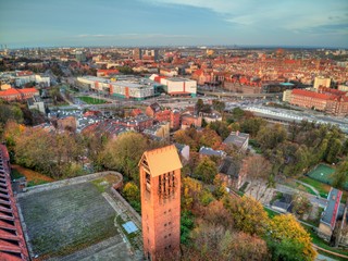 autumnal Gdansk bischop berg from above © Jurand