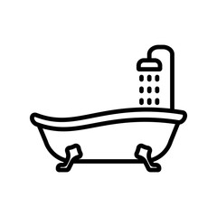 bathtub - bathroom icon vector design template