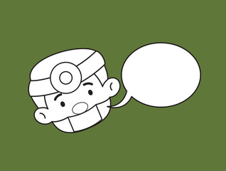 Gynecologist Doctor - with Speech Bubble