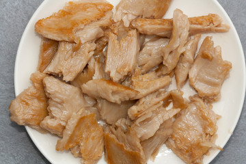 Plant based meat. Fried chicken made of soy.