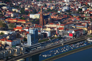 Obraz premium Aerial view of Osijek city, Croatia