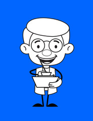 Gynecologist Doctor - Preparing Report in Happy Mood