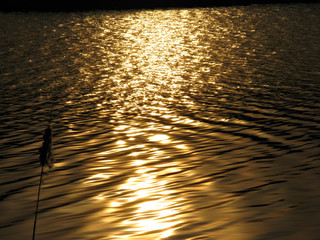 Sunser over the river