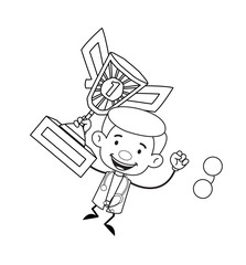 Gynecologist Doctor - Jumping with Trophy