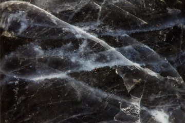 macro rock deep blue white cracks 