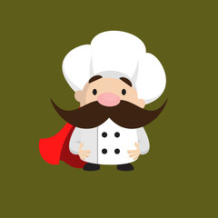 Funny Short Chef - In Super Hero Costume