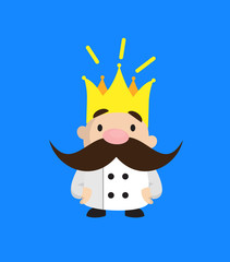 Funny Short Chef - Wearing a Crown