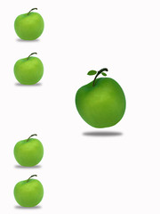 green apples closeup vertical background best product concept