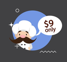 Funny Short Chef - with price