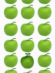 green apples vertical background selection process concept