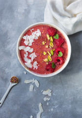 Red berry smoothie. 